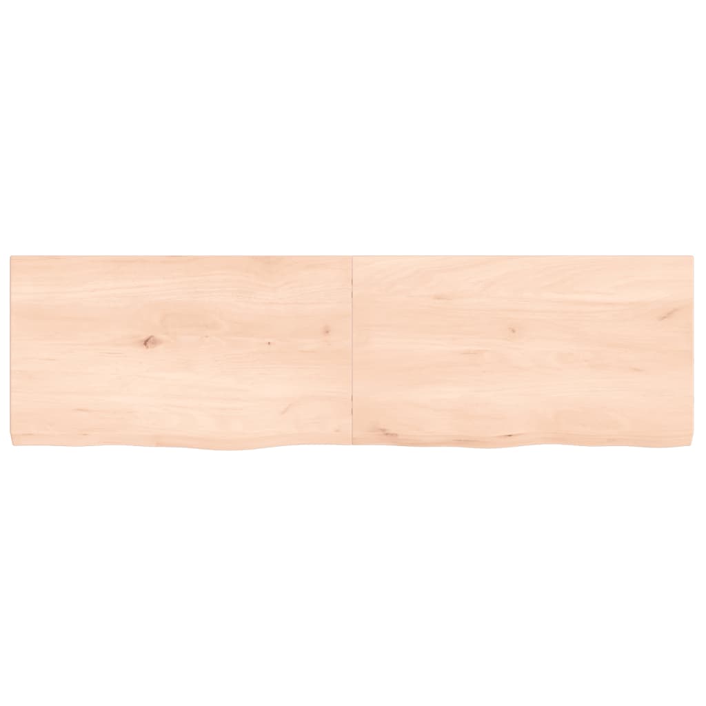 Ripiano a Parete 140x40x(2-4) cm Massello Rovere Non Trattato - homemem39