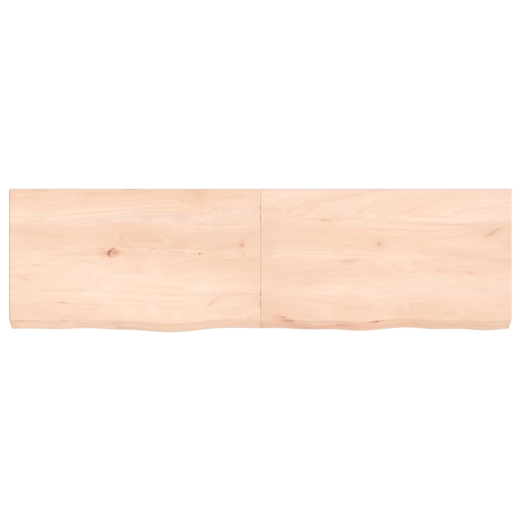 Ripiano a Parete 140x40x(2-6) cm Massello Rovere Non Trattato - homemem39