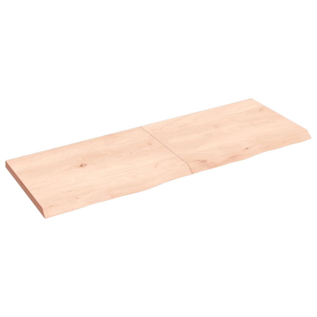 Ripiano a Parete 140x50x(2-4) cm Massello Rovere Non Trattato - homemem39