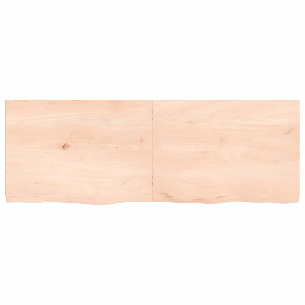 Ripiano a Parete 140x50x(2-4) cm Massello Rovere Non Trattato - homemem39