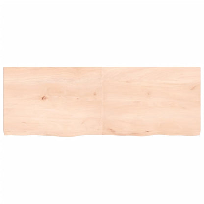 Ripiano a Parete 140x50x(2-4) cm Massello Rovere Non Trattato - homemem39