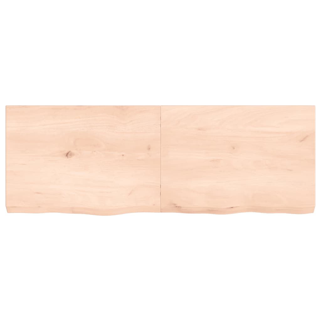 Ripiano a Parete 140x50x(2-6) cm Massello Rovere Non Trattato - homemem39