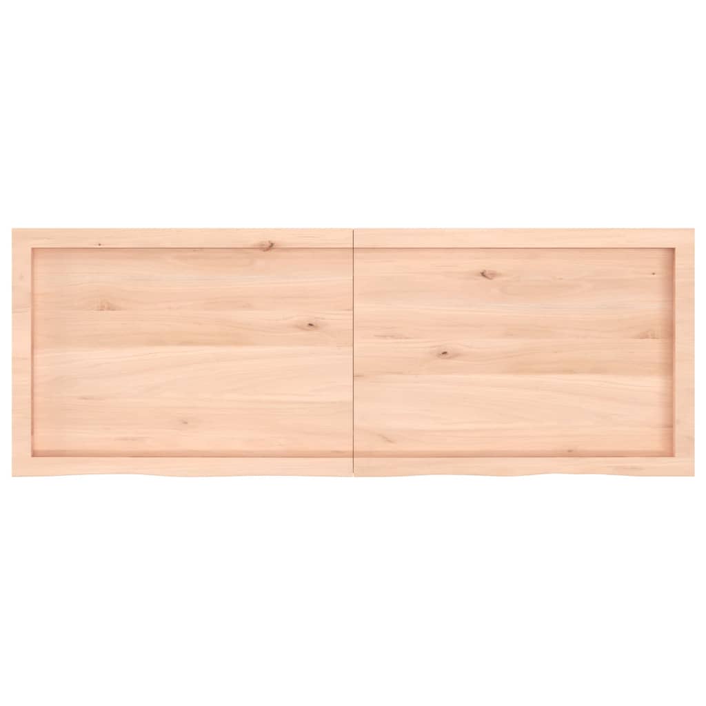 Ripiano a Parete 140x50x(2-6) cm Massello Rovere Non Trattato - homemem39