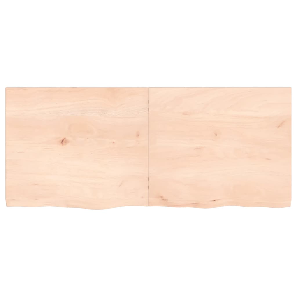 Ripiano a Parete 140x60x(2-4) cm Massello Rovere Non Trattato - homemem39