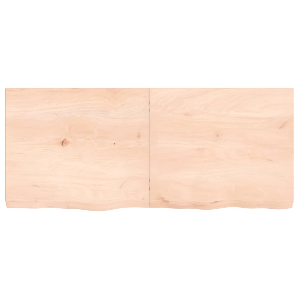 Ripiano a Parete 140x60x(2-6) cm Massello Rovere Non Trattato - homemem39