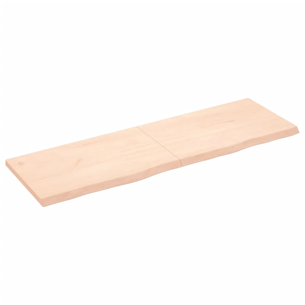 Ripiano a Parete 160x50x(2-4) cm Massello Rovere Non Trattato - homemem39