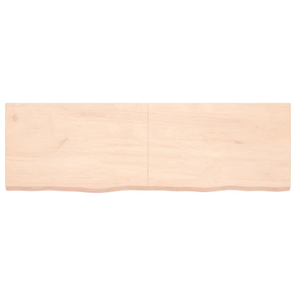 Ripiano a Parete 160x50x(2-4) cm Massello Rovere Non Trattato - homemem39