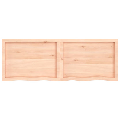 Ripiano a Parete 160x50x(2-4) cm Massello Rovere Non Trattato - homemem39