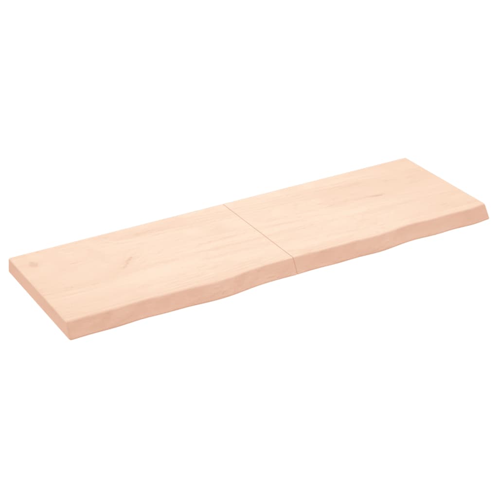 Ripiano a Parete 160x50x(2-6) cm Massello Rovere Non Trattato - homemem39