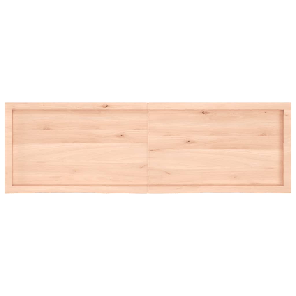 Ripiano a Parete 160x50x(2-6) cm Massello Rovere Non Trattato - homemem39