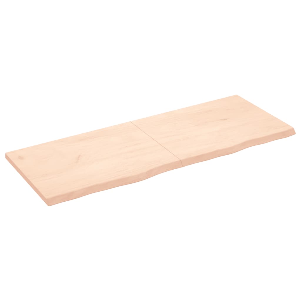 Ripiano a Parete 160x60x(2-4) cm Massello Rovere Non Trattato - homemem39