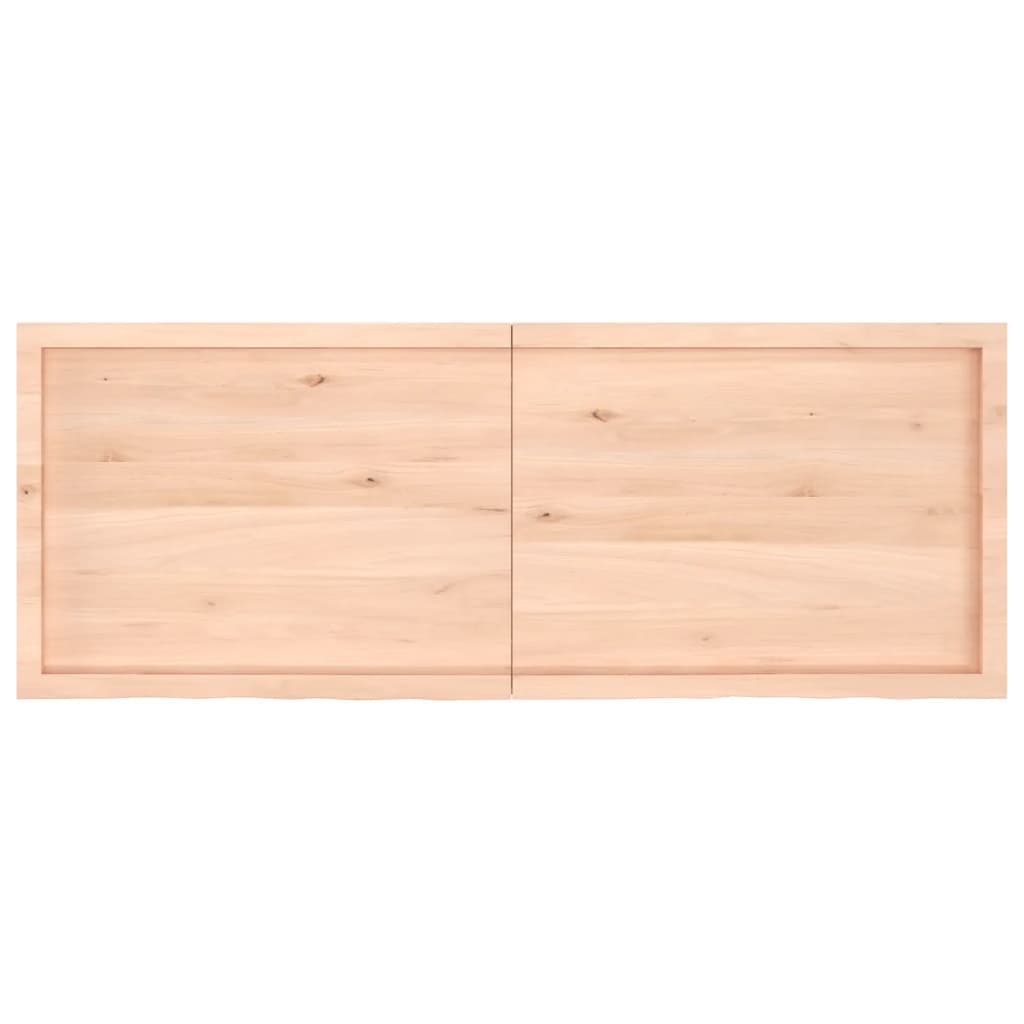 Ripiano a Parete 160x60x(2-4) cm Massello Rovere Non Trattato - homemem39