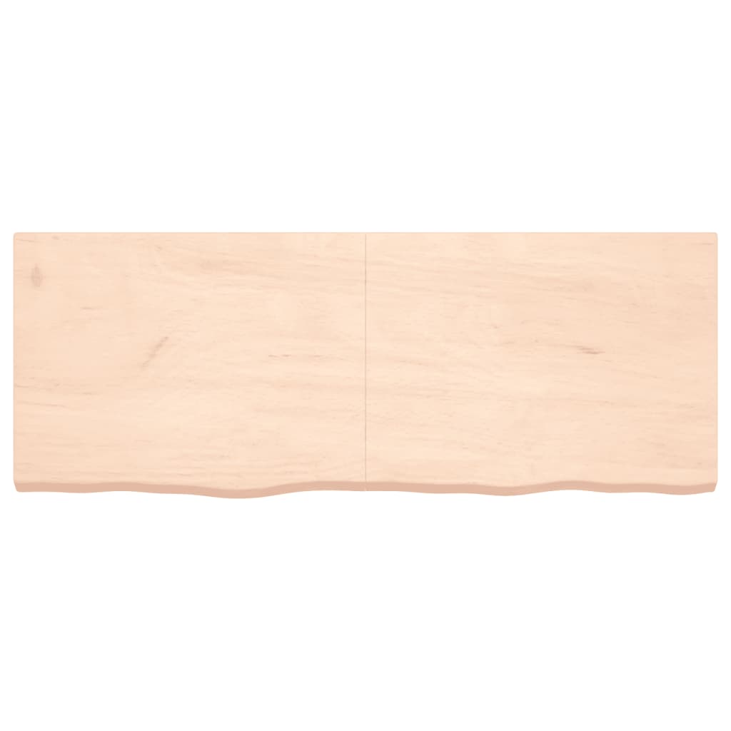 Ripiano a Parete 160x60x(2-6) cm Massello Rovere Non Trattato - homemem39