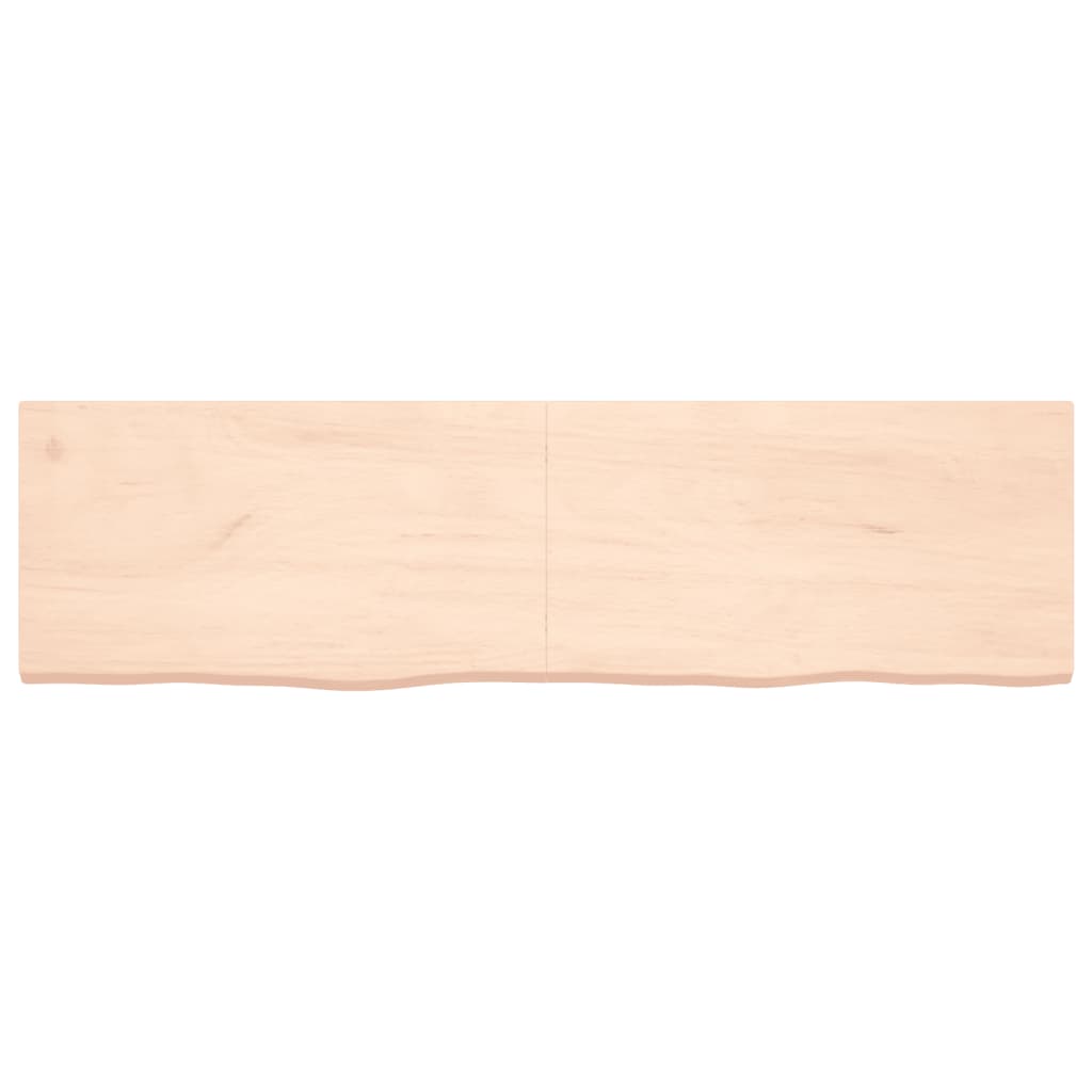 Ripiano a Parete 180x50x(2-4) cm Massello Rovere Non Trattato - homemem39