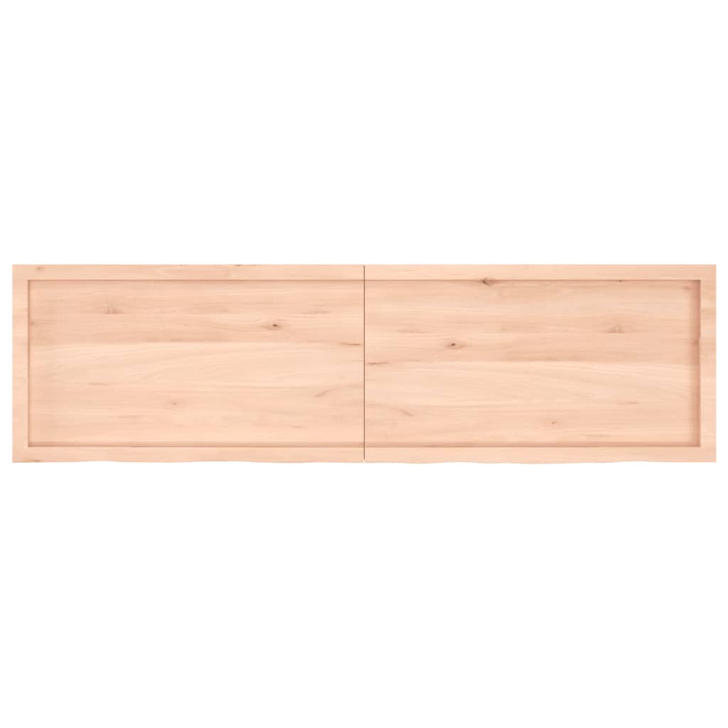 Ripiano a Parete 180x50x(2-4) cm Massello Rovere Non Trattato - homemem39