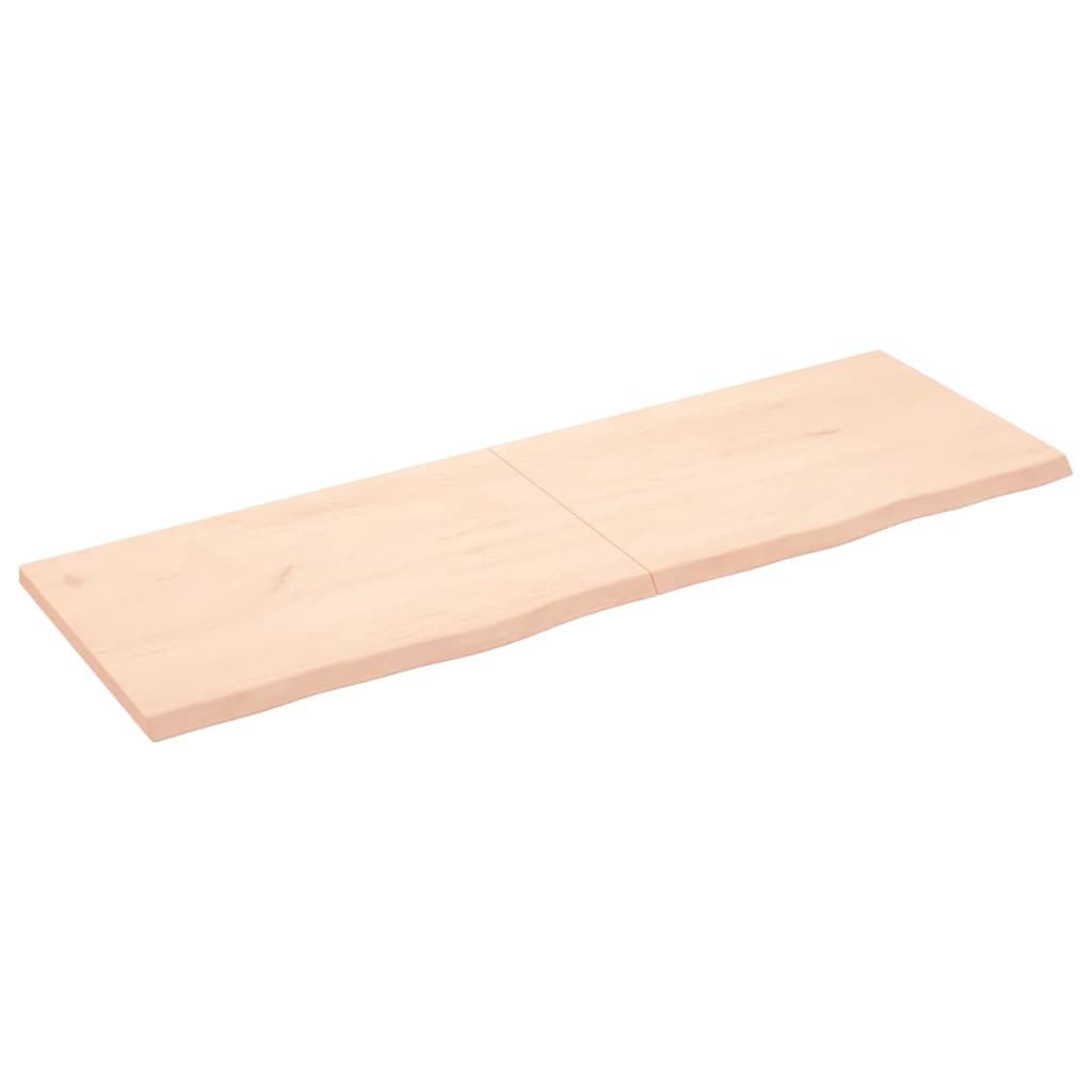 Ripiano a Parete 180x60x(2-4) cm Massello Rovere Non Trattato - homemem39