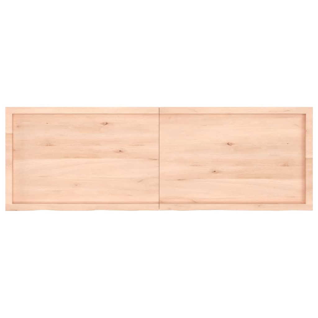 Ripiano a Parete 180x60x(2-4) cm Massello Rovere Non Trattato - homemem39