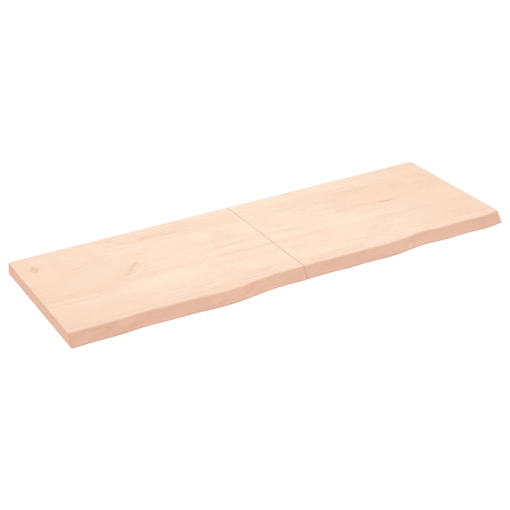 Ripiano a Parete 180x60x(2-6) cm Massello Rovere Non Trattato - homemem39