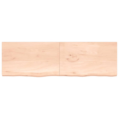 Ripiano a Parete 200x60x(2-4) cm Massello Rovere Non Trattato - homemem39