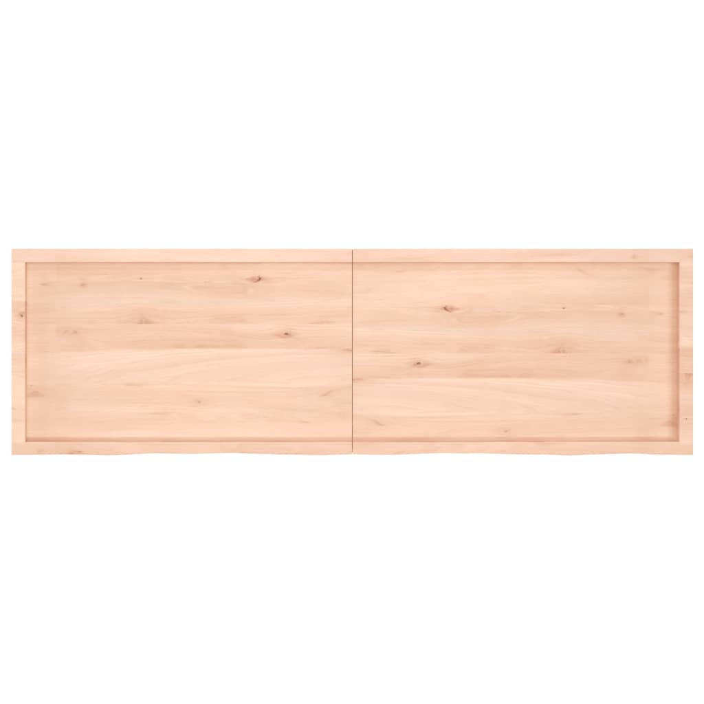 Ripiano a Parete 200x60x(2-4) cm Massello Rovere Non Trattato - homemem39