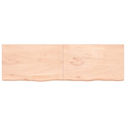 Ripiano a Parete 200x60x(2-6) cm Massello Rovere Non Trattato - homemem39