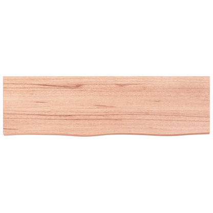 Ripiano Muro Marrone 100x30x(2-4) cm Massello Rovere Trattato - homemem39