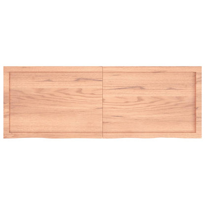 Ripiano Muro Marrone 140x50x(2-4) cm Massello Rovere Trattato - homemem39