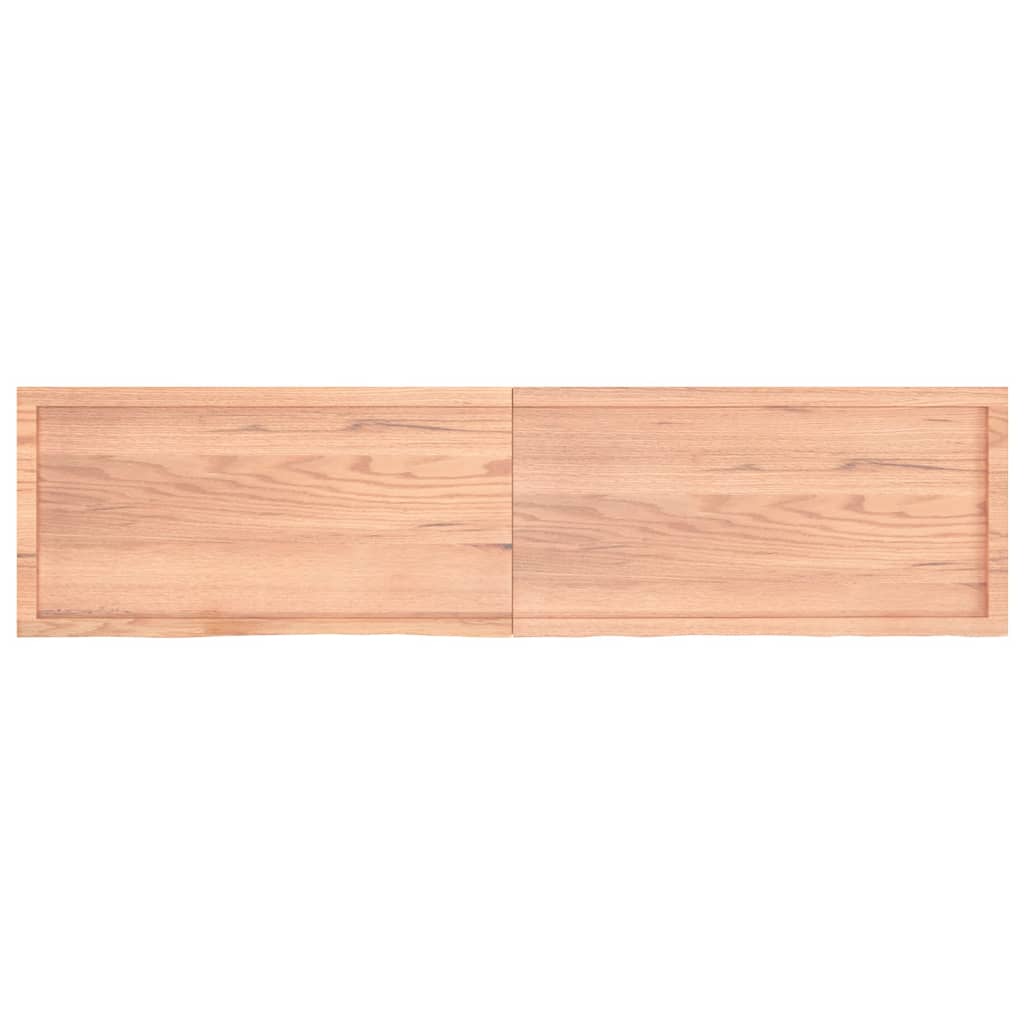 Ripiano Muro Marrone 200x50x(2-4) cm Massello Rovere Trattato - homemem39