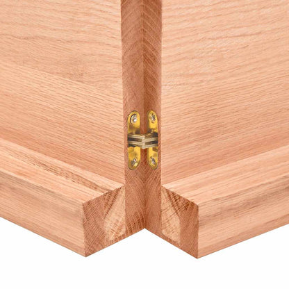 Ripiano Muro Marrone 220x50x(2-6) cm Massello Rovere Trattato