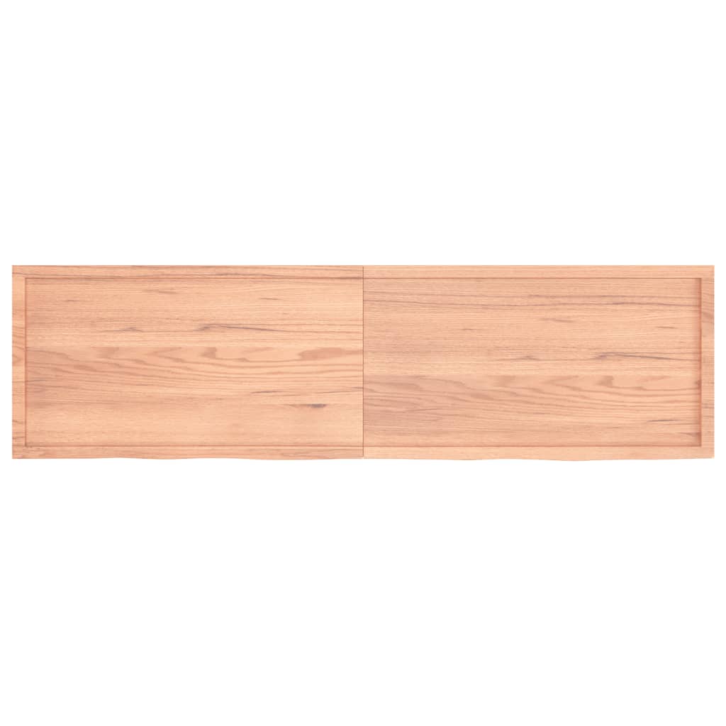 Ripiano Muro Marrone 220x60x(2-6) cm Massello Rovere Trattato - homemem39