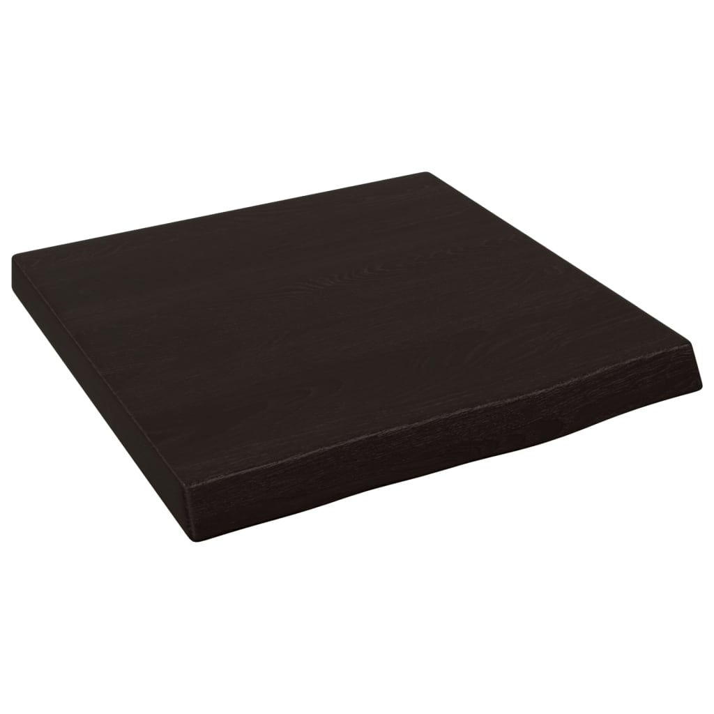 Dunkelbraunes Regal 40x40x(2-4) cm, behandelte massive Eiche