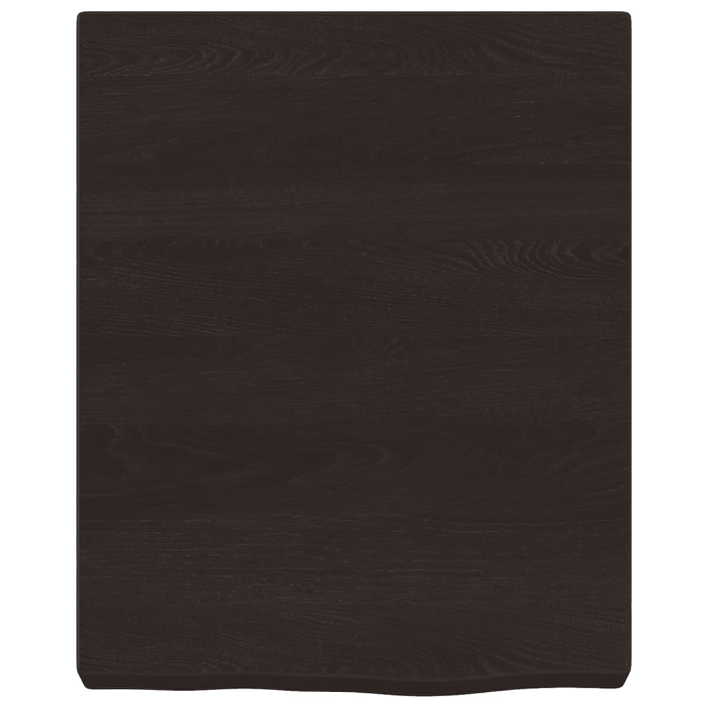 Ripiano Marrone Scuro 40x50x(2-6) cm Massello Rovere Trattato - homemem39