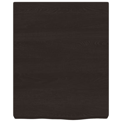 Ripiano Marrone Scuro 40x50x(2-6) cm Massello Rovere Trattato - homemem39