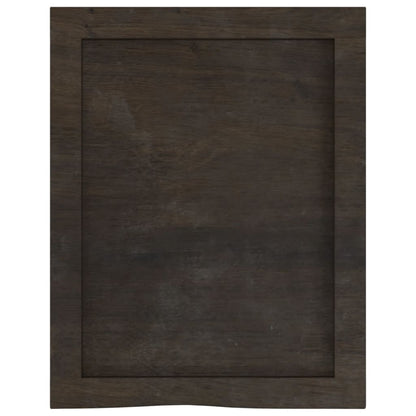 Ripiano Marrone Scuro 40x50x(2-6) cm Massello Rovere Trattato - homemem39