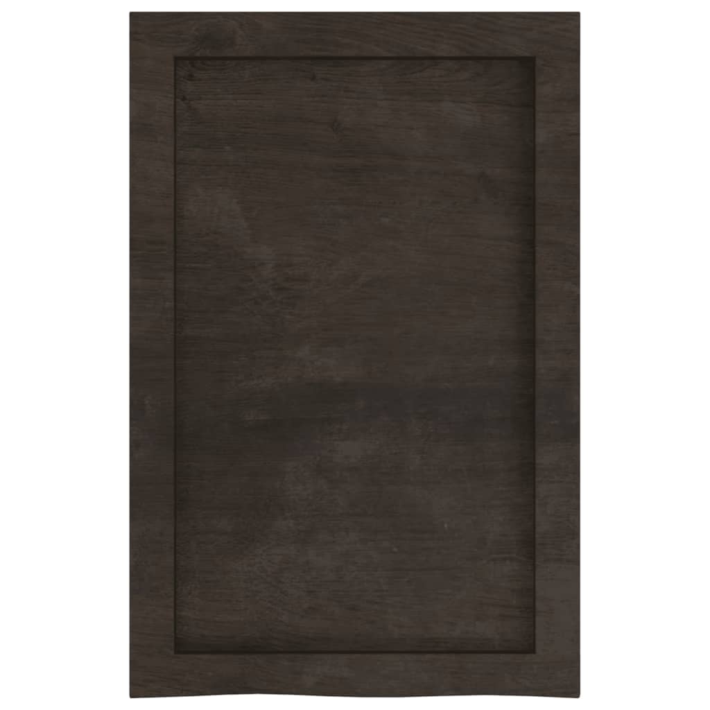 Ripiano Marrone Scuro 40x60x(2-4) cm Massello Rovere Trattato - homemem39