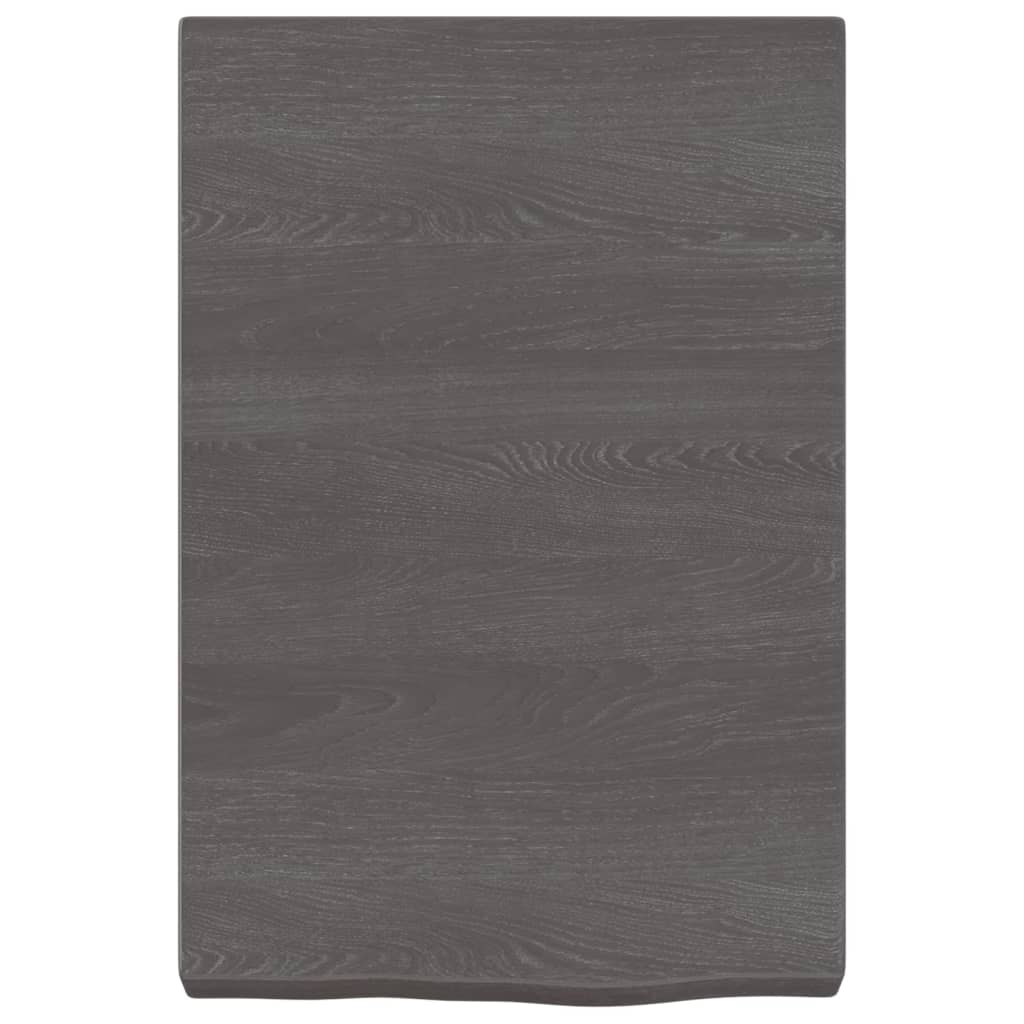 Ripiano Marrone Scuro 40x60x(2-6) cm Massello Rovere Trattato - homemem39