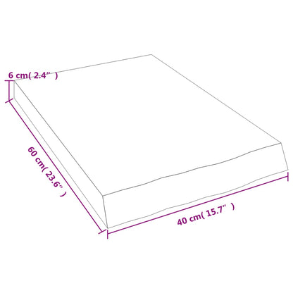 Ripiano Marrone Scuro 40x60x(2-6) cm Massello Rovere Trattato - homemem39