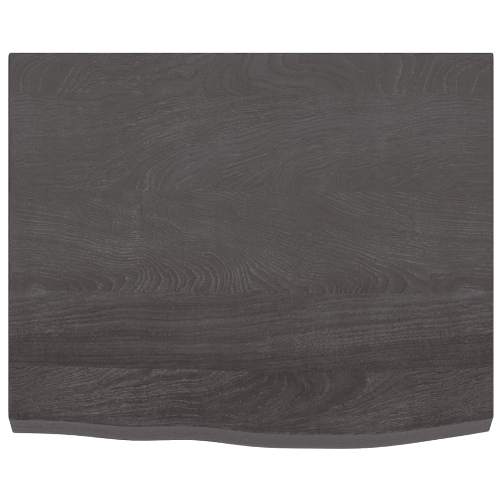 Ripiano Marrone Scuro 60x50x(2-4) cm Massello Rovere Trattato - homemem39