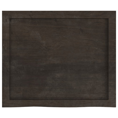 Ripiano Marrone Scuro 60x50x(2-4) cm Massello Rovere Trattato - homemem39