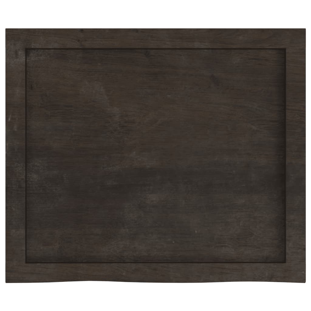 Ripiano Marrone Scuro 60x30x(2-6) cm Massello Rovere Trattato - homemem39