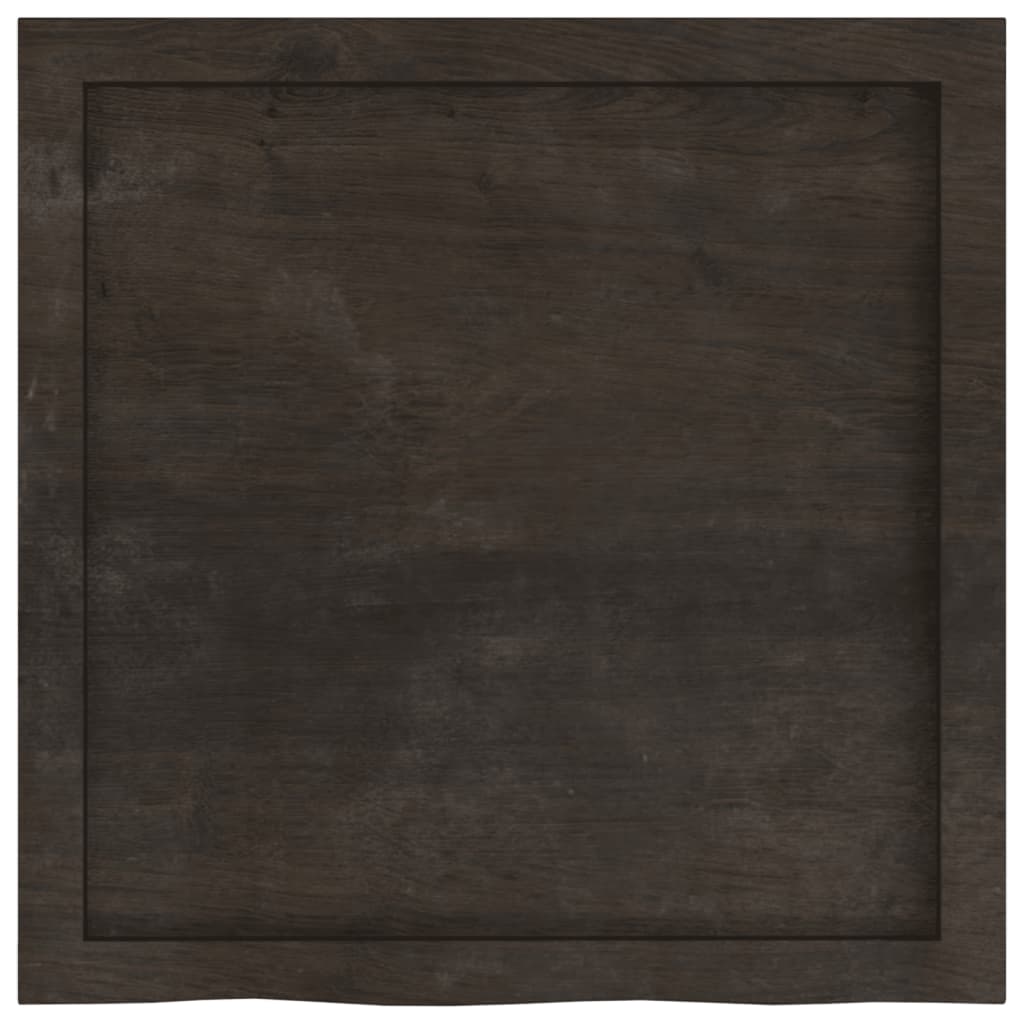 Ripiano Marrone Scuro 60x60x(2-4) cm Massello Rovere Trattato