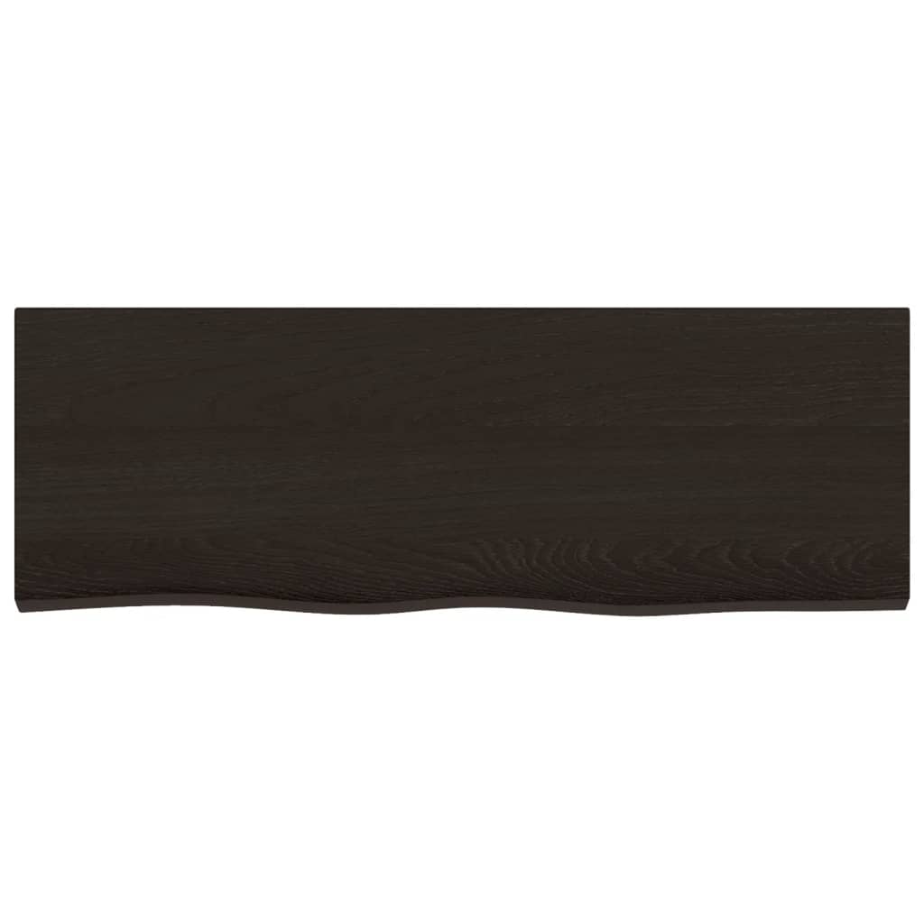 Ripiano Marrone Scuro 80x30x(2-6) cm Massello Rovere Trattato - homemem39