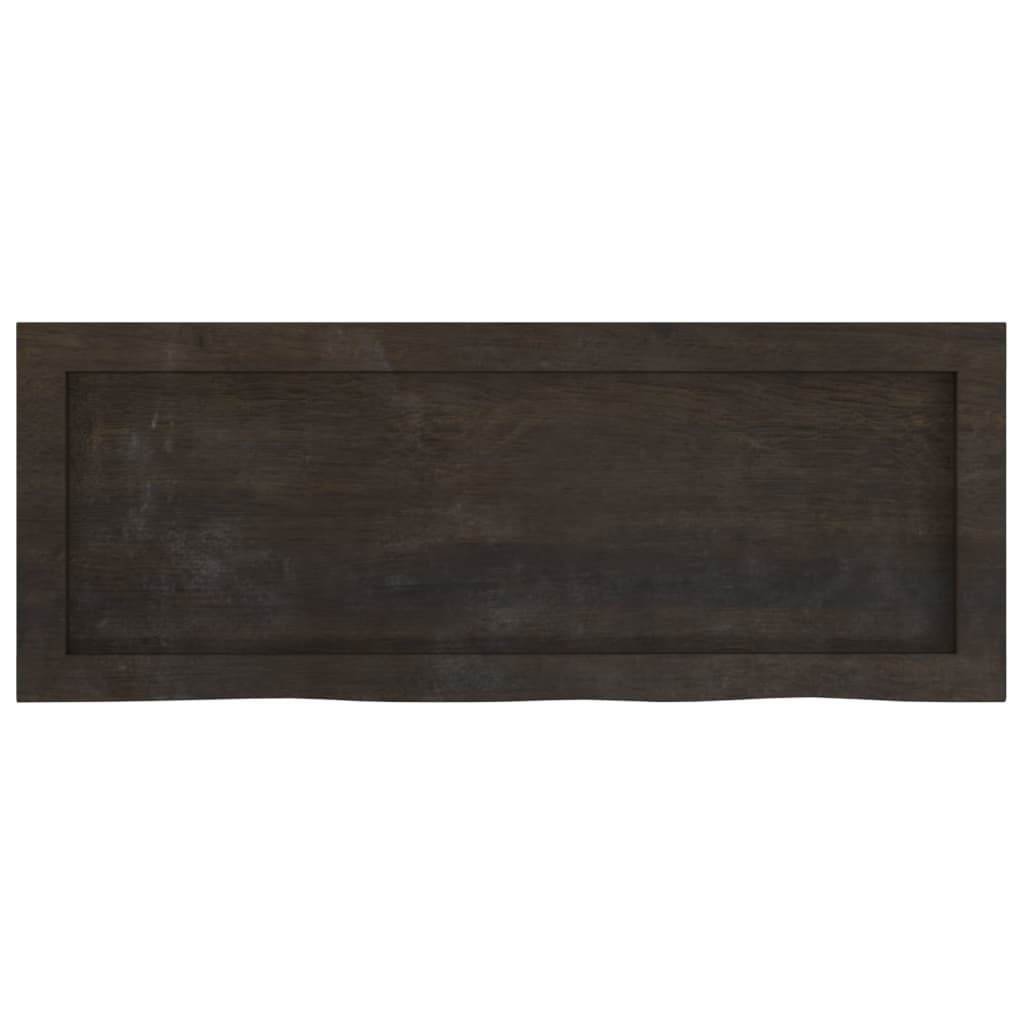 Ripiano Marrone Scuro 80x30x(2-6) cm Massello Rovere Trattato - homemem39