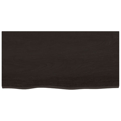 Ripiano Marrone Scuro 80x40x(2-4) cm Massello Rovere Trattato - homemem39