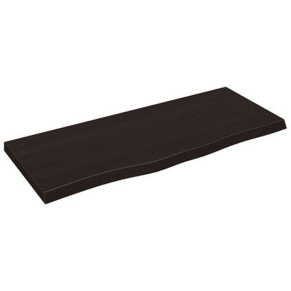 Ripiano Marrone Scuro 100x40x(2-4) cm Massello Rovere Trattato - homemem39