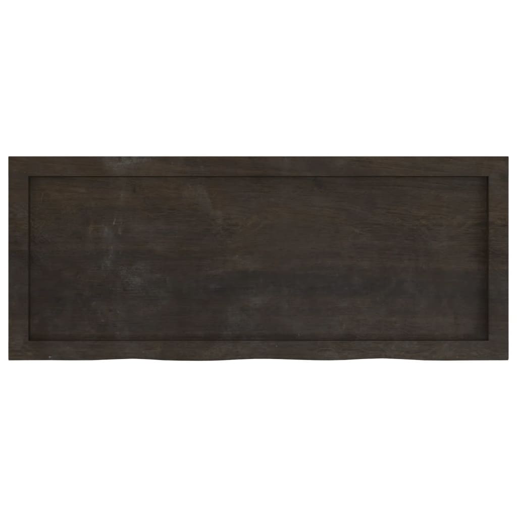 Ripiano Marrone Scuro 100x40x(2-6) cm Massello Rovere Trattato - homemem39