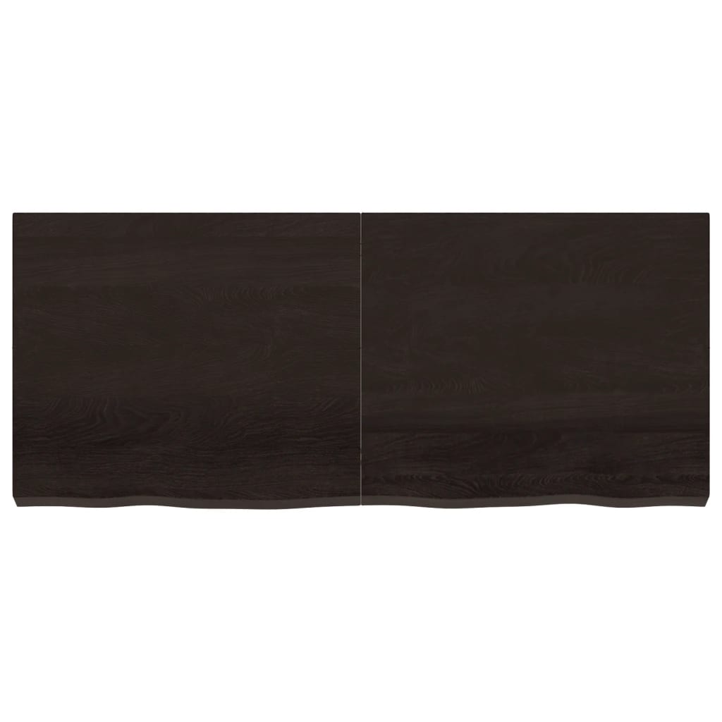 Ripiano Marrone Scuro 140x60x(2-6) cm Massello Rovere Trattato - homemem39