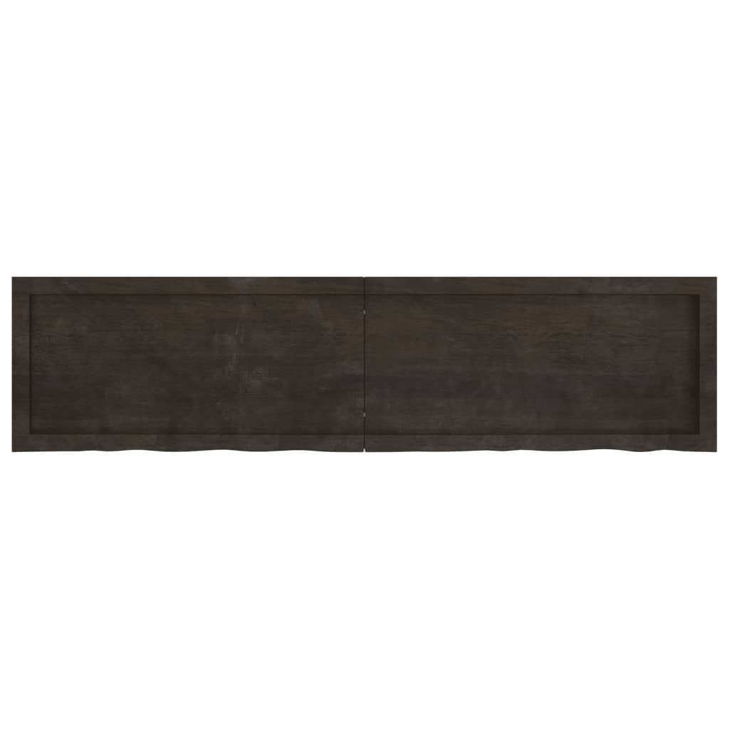 Ripiano Marrone Scuro 160x40x(2-4) cm Massello Rovere Trattato - homemem39