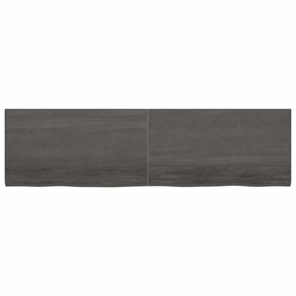 Ripiano Marrone Scuro 220x60x(2-4) cm Massello Rovere Trattato - homemem39