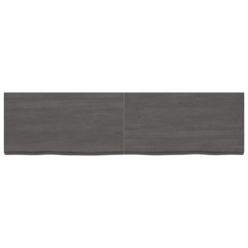 Ripiano Marrone Scuro 220x60x(2-6) cm Massello Rovere Trattato - homemem39